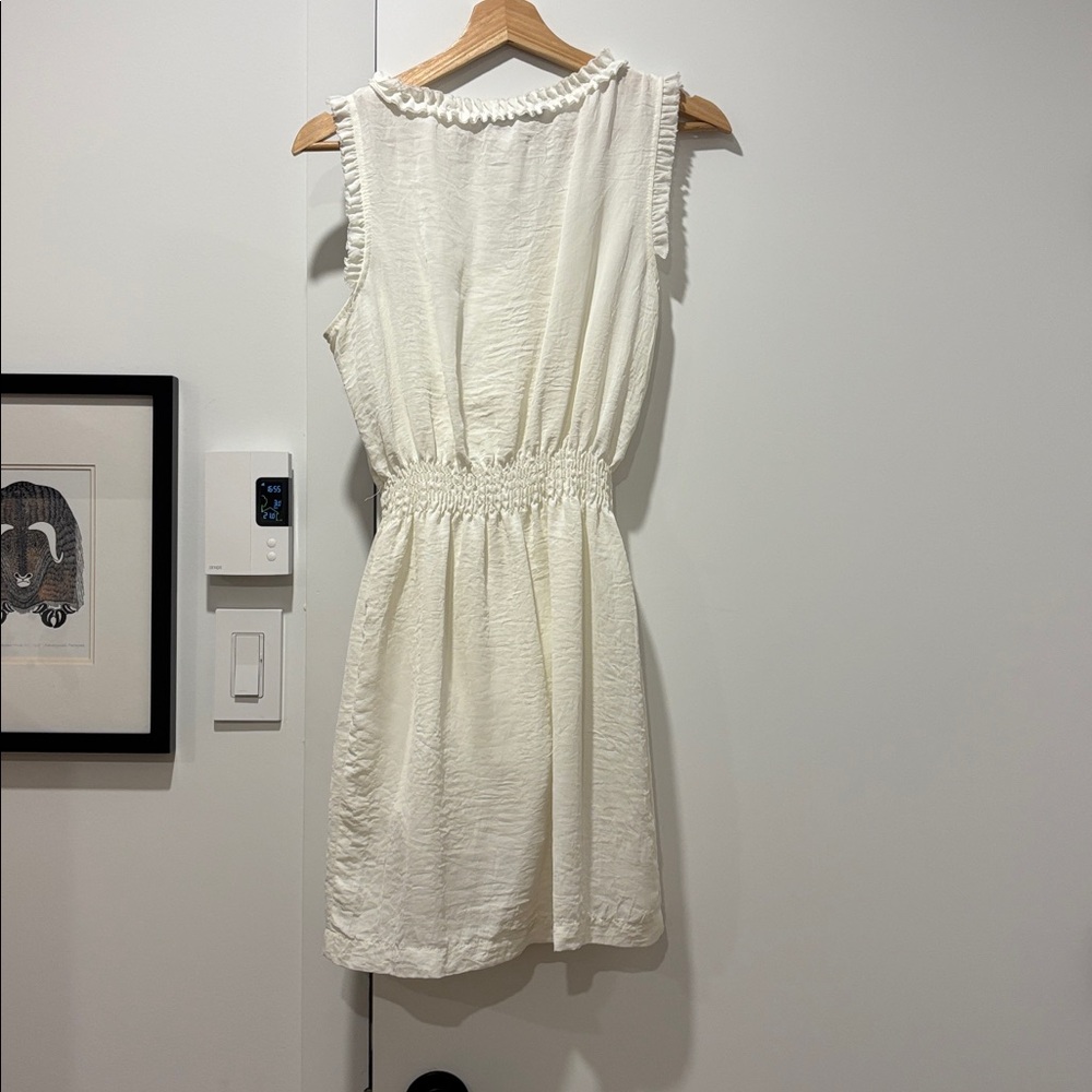 Zara Cream Ruffled Mini Dress - Picture 3 of 3
